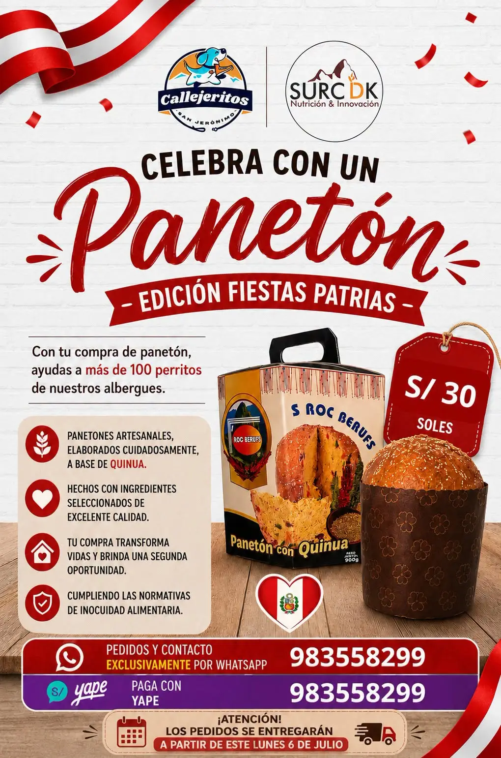 Celebra con un panet&oacute;n Julio